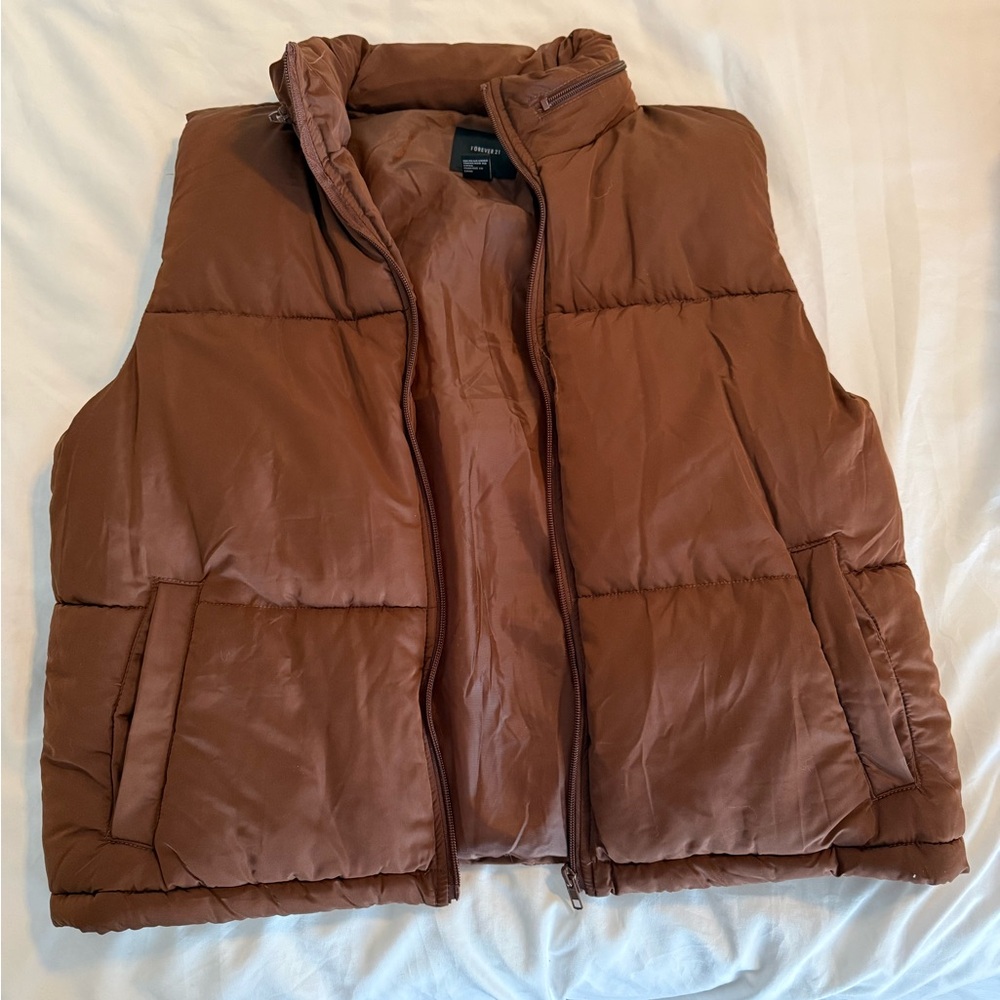 Brown Puffer Vest